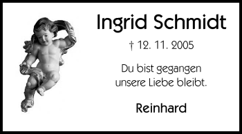 Traueranzeige von Ingrid Schmidt von Starkenburger Echo
