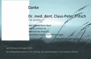 Traueranzeige von Claus-Peter Fritsch von trauer.echo-online.de