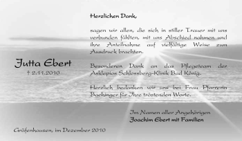 Traueranzeige von Jutta Ebert von Echo-Zeitungen (Gesamtausgabe)