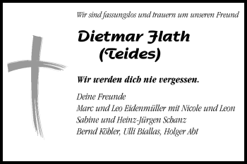 Traueranzeige von Dietmar Flath (Teides) von Odenwälder Echo
