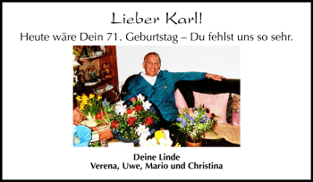 Traueranzeige von Karl Bohländer von Odenwälder Echo