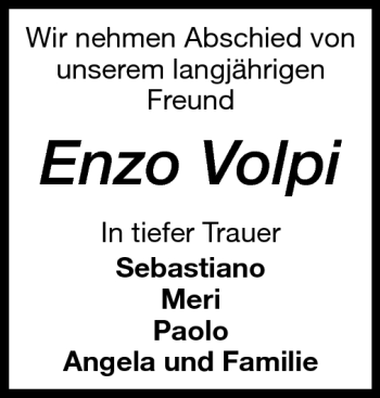 Traueranzeige von Enzo Volpi von Darmstädter Echo, Odenwälder Echo, Rüsselsheimer Echo, Groß-Gerauer-Echo, Ried Echo