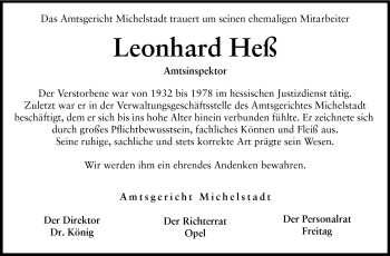Traueranzeige von Wilfried Lieb von Odenwälder Echo