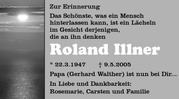 Traueranzeige von Roland Illner von Echo-Zeitungen (Gesamtausgabe)