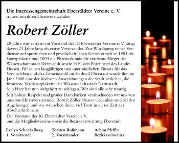 Traueranzeige von Robert Zöllner von Echo-Zeitungen (Gesamtausgabe)