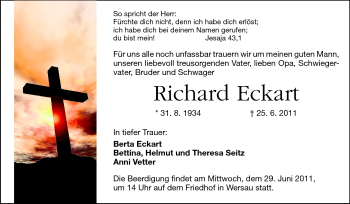 Traueranzeige von Richard Eckart von Odenwälder Echo