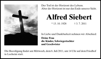 Traueranzeige von Alfred Siebert von Rüsselsheimer Echo, Groß-Gerauer-Echo, Ried Echo