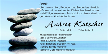 Traueranzeige von Andrea Kutscher von Odenwälder Echo
