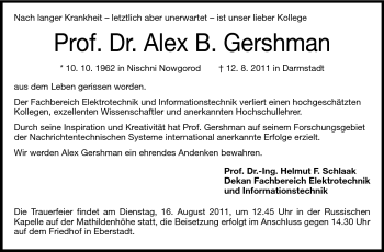 Traueranzeige von Alex Gershman von Echo-Zeitungen (Gesamtausgabe) Traueranzeige von Alex Gershman von Echo-Zeitungen (Gesamtausgabe)