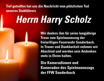 Traueranzeige von Harry Scholz von Starkenburger Echo