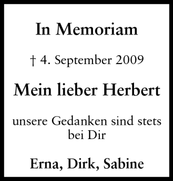 Traueranzeige von Herbert Hupfer von Echo-Zeitungen (Gesamtausgabe)