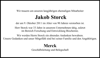 Traueranzeige von Jakob Storck von Echo-Zeitungen (Gesamtausgabe)