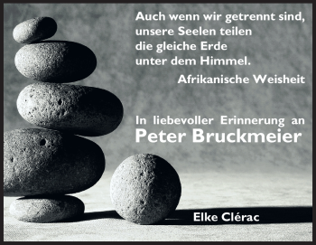 Traueranzeige von Peter Bruckmeier von Starkenburger Echo
