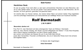 Traueranzeige von Rolf Darmstadt von Echo-Zeitungen (Gesamtausgabe)