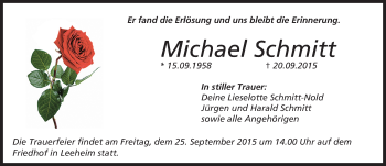 Traueranzeige von Michael Schmitt von trauer.echo-online.de