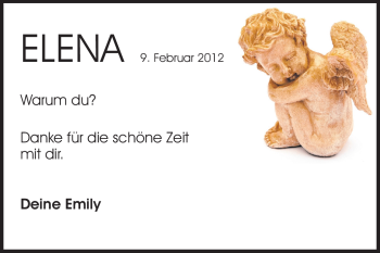 Traueranzeige von Elena  von Odenwälder Echo