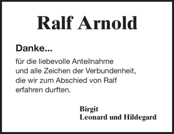 Traueranzeige von Ralf Arnold von Starkenburger Echo