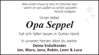 Traueranzeige von Josef Bassl von Echo-Zeitungen (Gesamtausgabe)