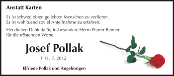 Traueranzeige von Josef Pollak von Odenwälder Echo