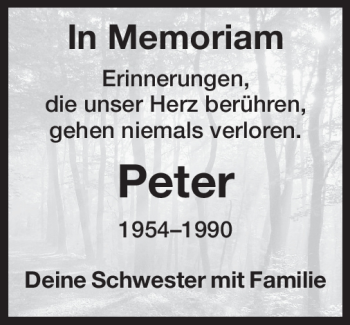 Traueranzeige von Peter  von Rüsselsheimer Echo, Groß-Gerauer-Echo, Ried Echo