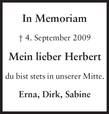 Traueranzeige von Herbert Hupfer von Echo-Zeitungen (Gesamtausgabe)