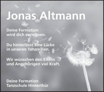 Traueranzeige von Jonas Altmann von Rüsselsheimer Echo, Groß-Gerauer-Echo, Ried Echo
