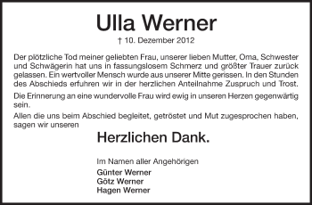 Traueranzeige von Günter Werner von Darmstädter Echo, Odenwälder Echo, Rüsselsheimer Echo, Groß-Gerauer-Echo, Ried Echo