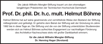 Traueranzeige von Helmut Böhme von Echo-Zeitungen (Gesamtausgabe)