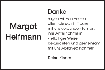 Traueranzeige von Margot Helfmann von Rüsselsheimer Echo, Groß-Gerauer-Echo, Ried Echo