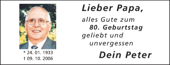 Traueranzeige von Helmut Horn von Echo-Zeitungen (Gesamtausgabe)