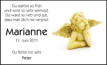 Traueranzeige von Marianne Feick von Echo-Zeitungen (Gesamtausgabe)