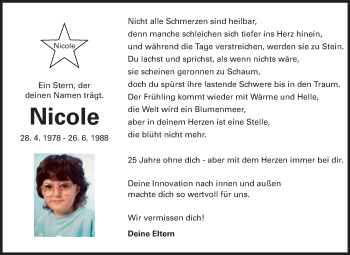 Traueranzeige von Nicole Göbel von Darmstädter Echo, Odenwälder Echo, Rüsselsheimer Echo, Groß-Gerauer-Echo, Ried Echo