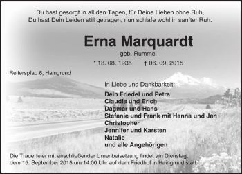 Traueranzeige von Erna Marquardt von trauer.echo-online.de
