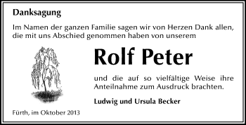 Traueranzeige von Rolf Peter von Starkenburger Echo