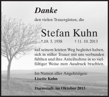 Traueranzeige von Stefan Kuhn von Echo-Zeitungen (Gesamtausgabe)