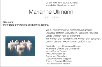 Traueranzeige von Marianne Ullmann von Echo-Zeitungen (Gesamtausgabe)