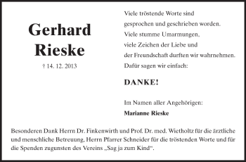 Traueranzeige von Gerhard Rieske von Darmstädter Echo, Odenwälder Echo, Rüsselsheimer Echo, Groß-Gerauer-Echo, Ried Echo