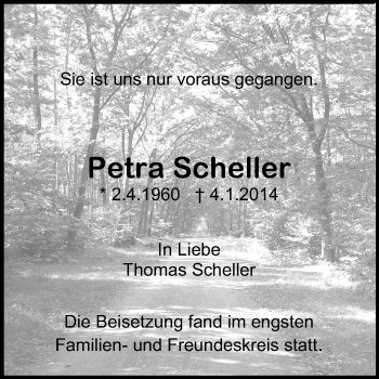 Traueranzeige von Petra Scheller von Rüsselsheimer Echo, Groß-Gerauer-Echo, Ried Echo