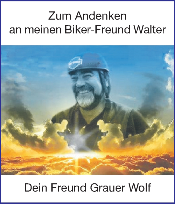 Traueranzeige von Walter  von Echo-Zeitungen (Gesamtausgabe)
