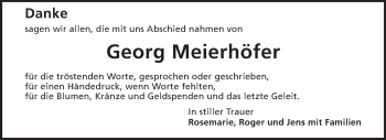 Traueranzeige von Georg Meierhöfer von Echo-Zeitungen (Gesamtausgabe)
