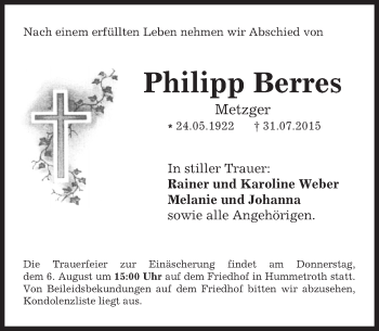 Traueranzeige von Philipp Berres von trauer.echo-online.de