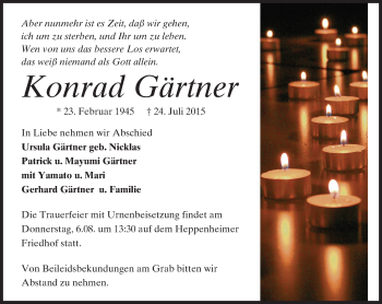 Traueranzeige von Konrad Gärtner von trauer.echo-online.de