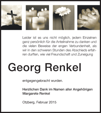 Traueranzeige von Georg Renkel von Echo-Zeitungen (Gesamtausgabe)