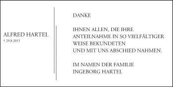 Traueranzeige von Alfred Hartel von trauer.echo-online.de