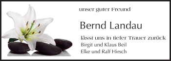 Traueranzeige von Bernd Landau von trauer.echo-online.de