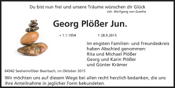 Traueranzeige von Georg Plößer von trauer.echo-online.de
