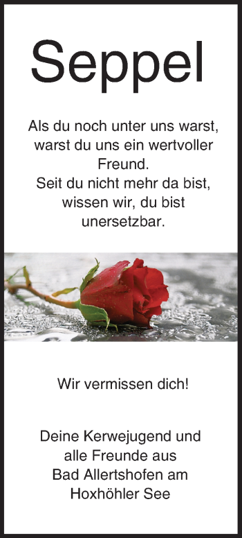 Traueranzeige von Sebastian Daniel von Darmstädter Echo