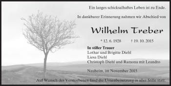 Traueranzeige von Wilhelm Treber von trauer.echo-online.de