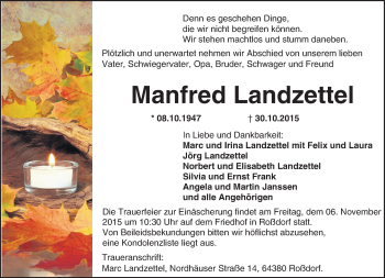 Traueranzeige von MAnfred Landzettel von trauer.echo-online.de