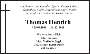 Traueranzeige von Thomas Henrich von trauer.echo-online.de Traueranzeige von Thomas Henrich von trauer.echo-online.de